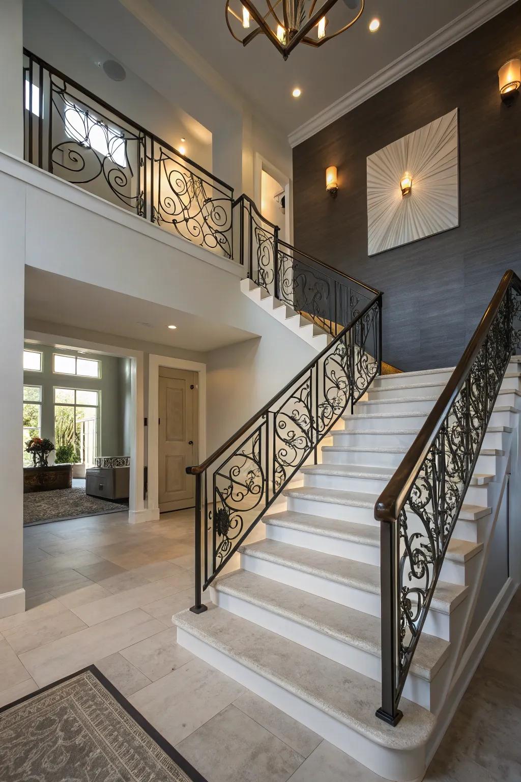 Turn your stairway into a standout piece within your split-level house.