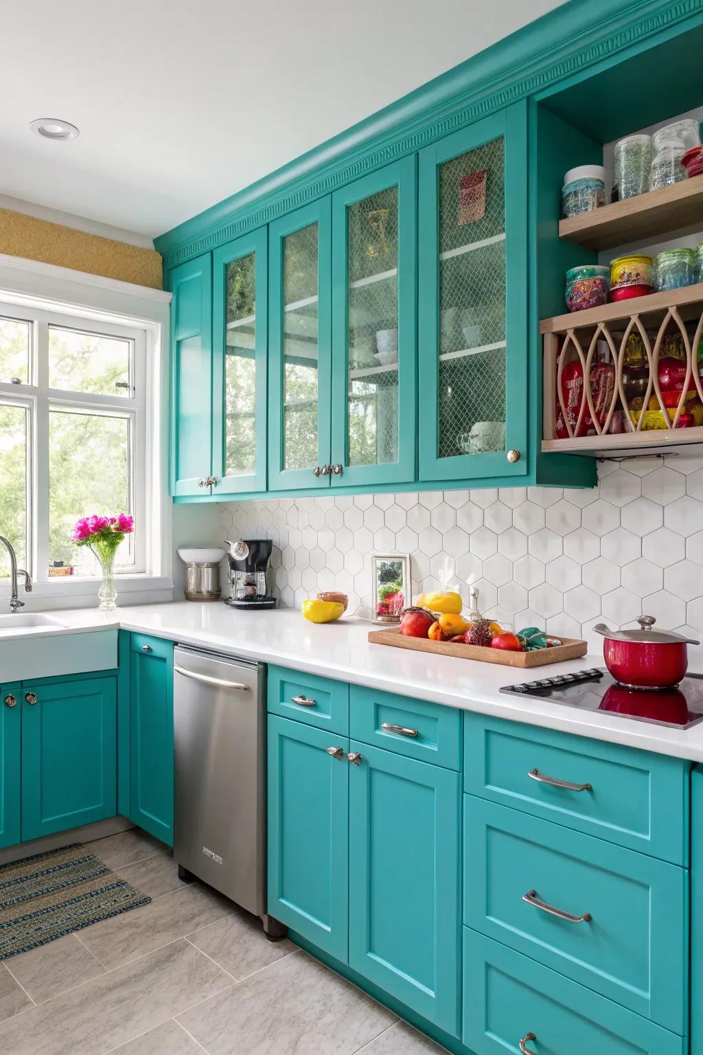 Coatings of paint offer a vivid and tailor-made aesthetic for your cooking area.