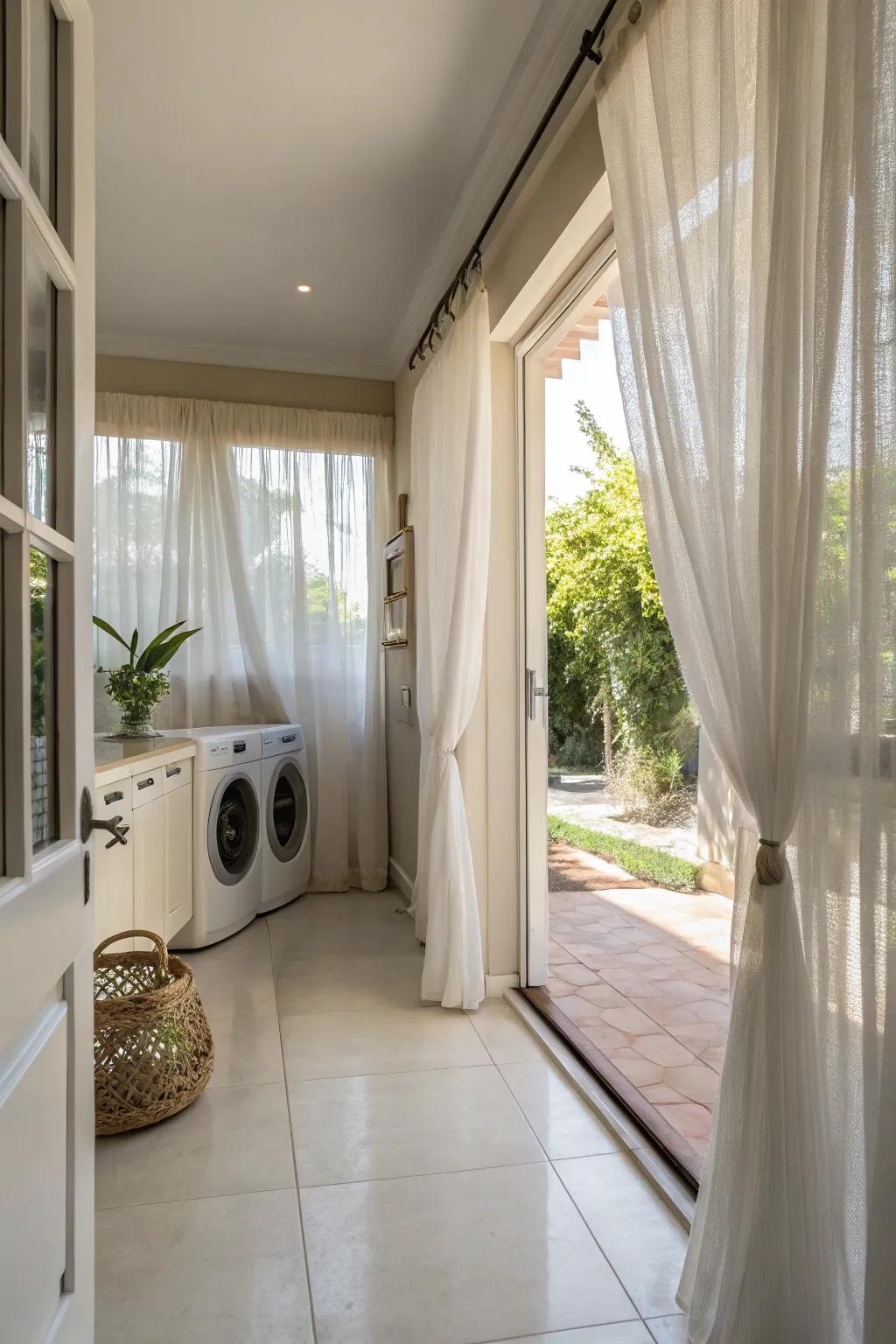 Airy panels offer a light and breezy feel to any utility space.