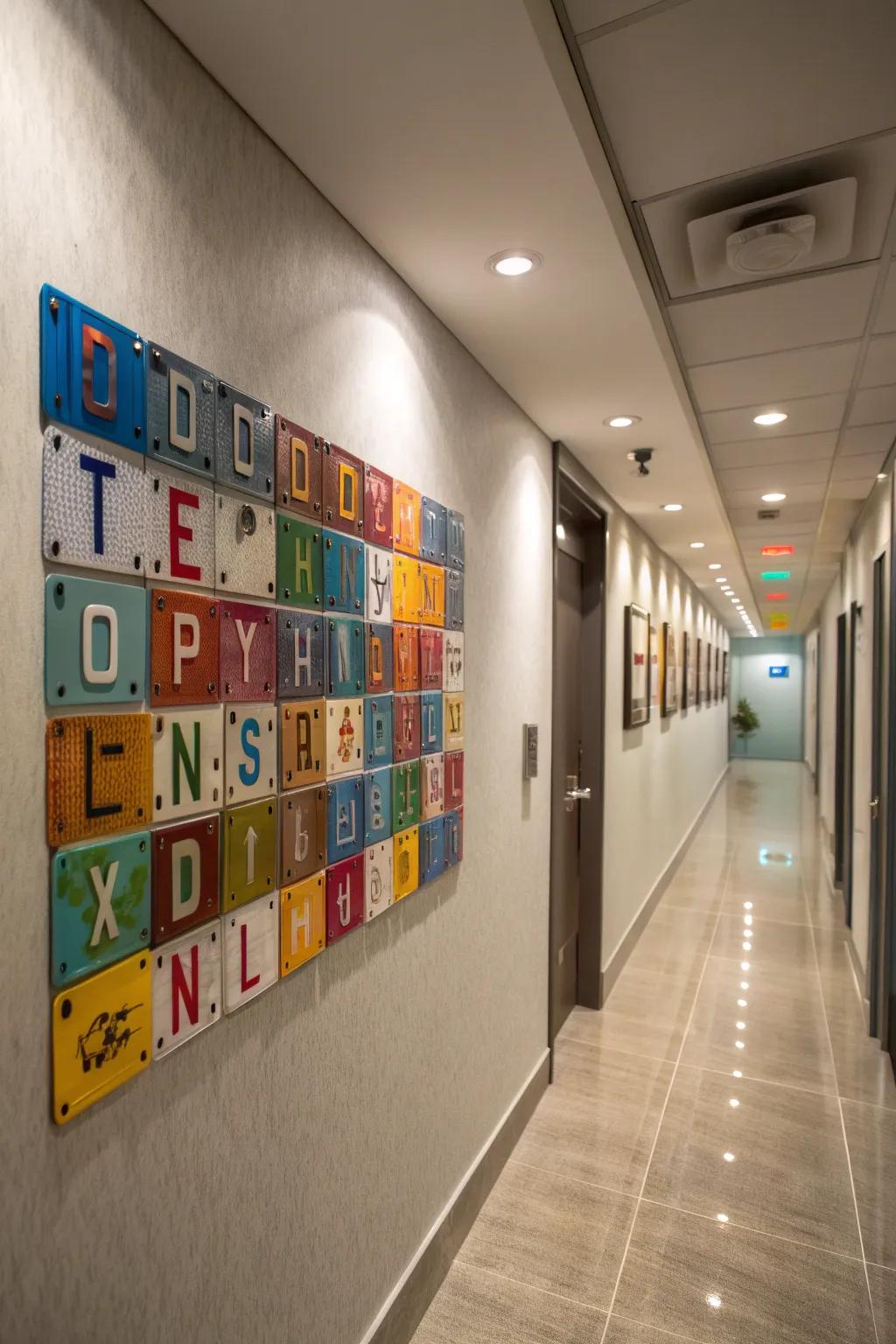 Give your room a personal touch with a notice board made from registration plates.