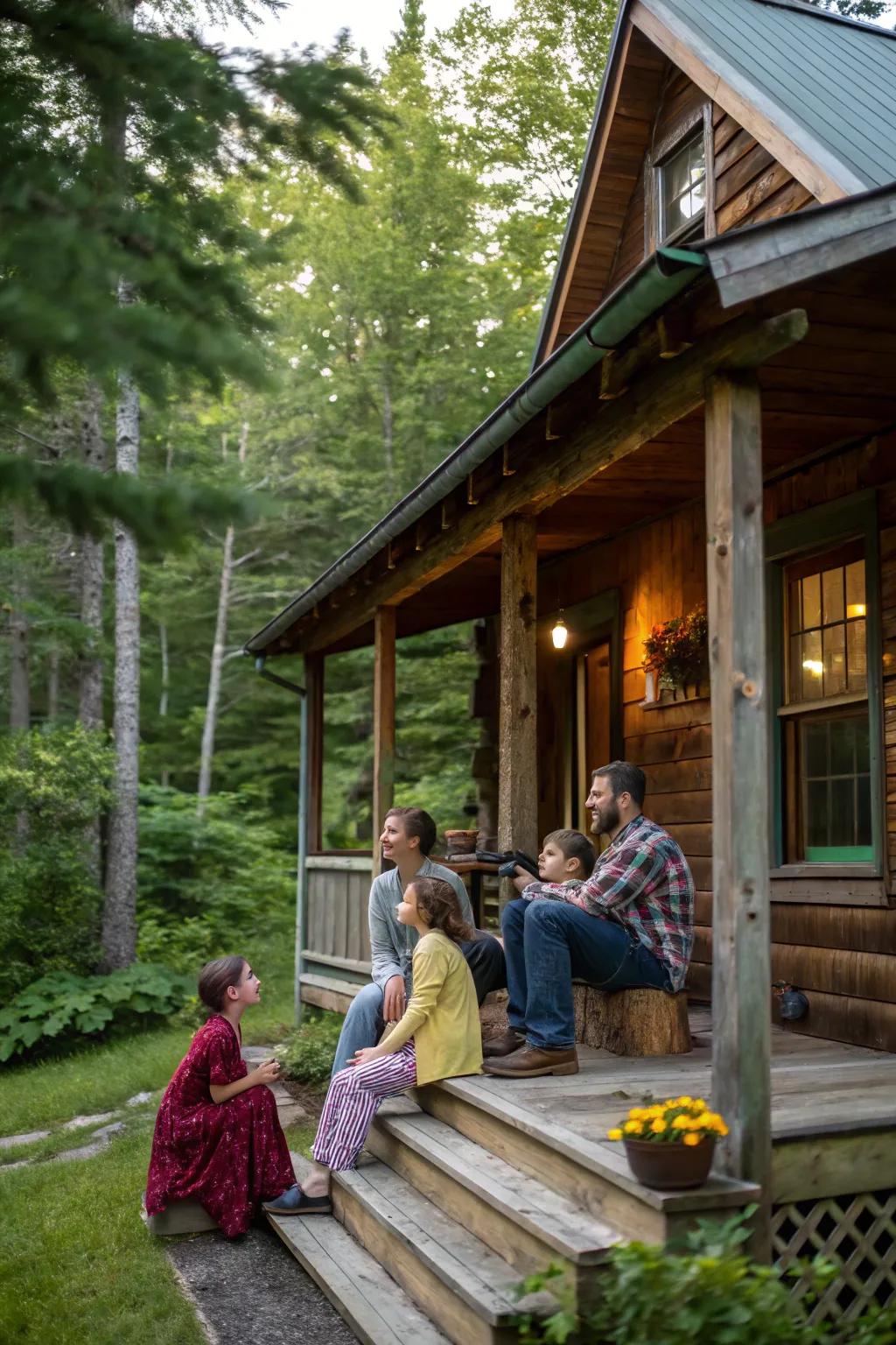 A charming cabin hideaway tucked away in Maine’s forests.