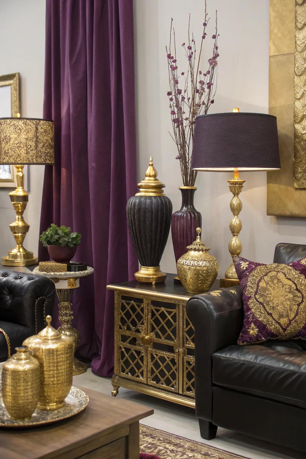 Rich and opulent color scheme ideal for a masquerade quinceañera.