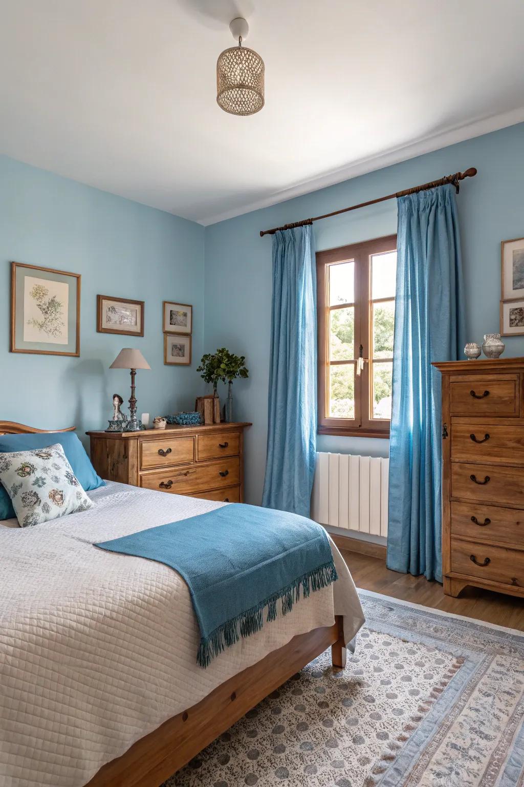 Complementary colors bring harmony to your bedroom.