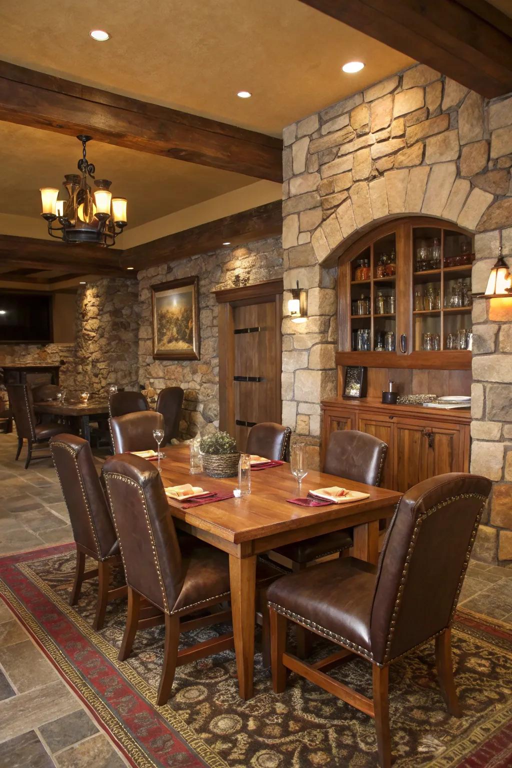 Natural elements offer richness and warmth to a Southwestern themed space.