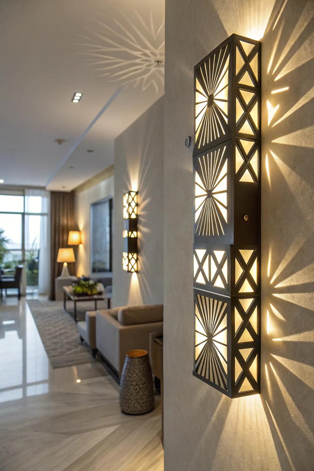 Geometric arrangements give an artistic touch to your lighting.