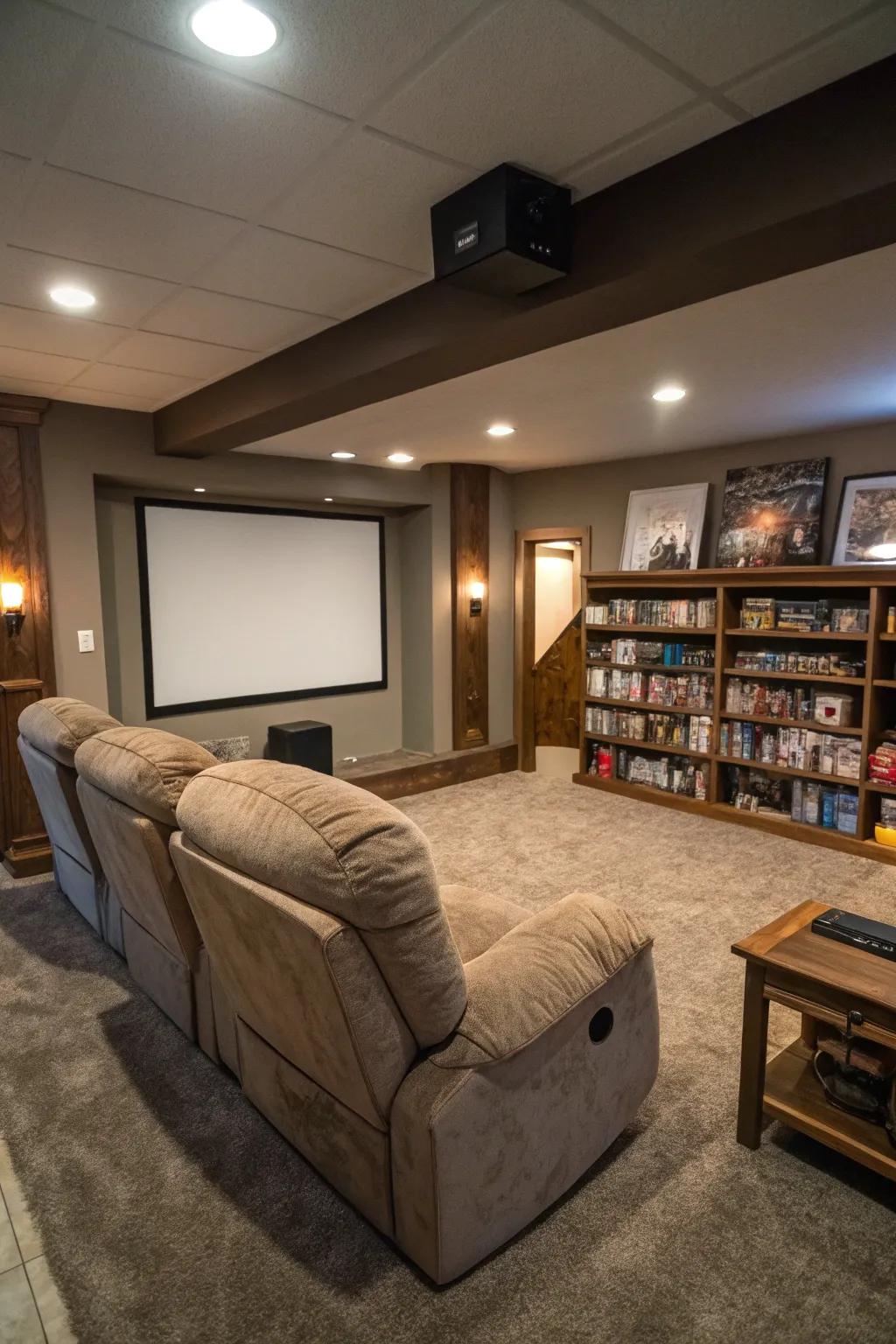 An expansive display transforms any area into a paradise for cinephiles.