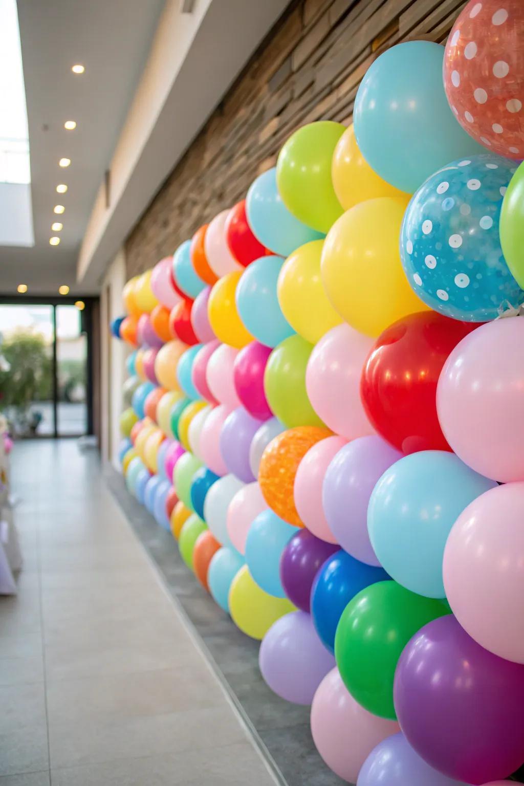 A lively balloon decoration perfect for capturing photo memories.