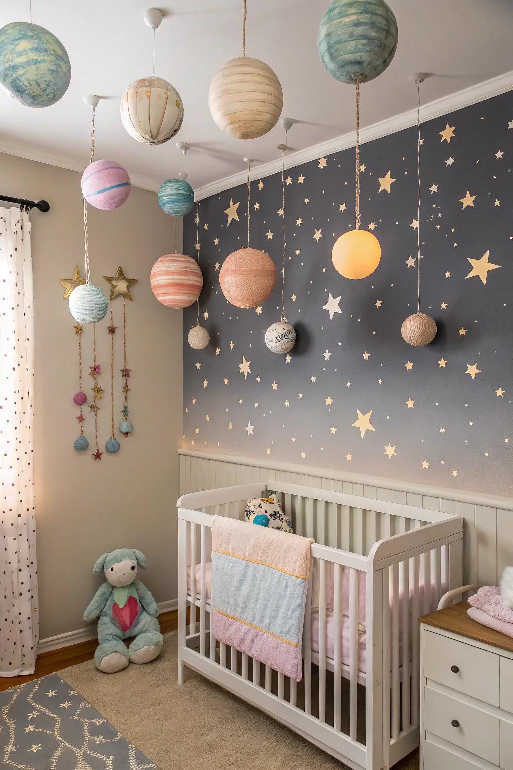 Discover the cosmos from your peaceful nursery.