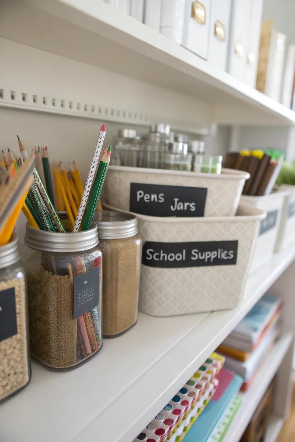 Labels bring clarity and beauty to your organizational approach.