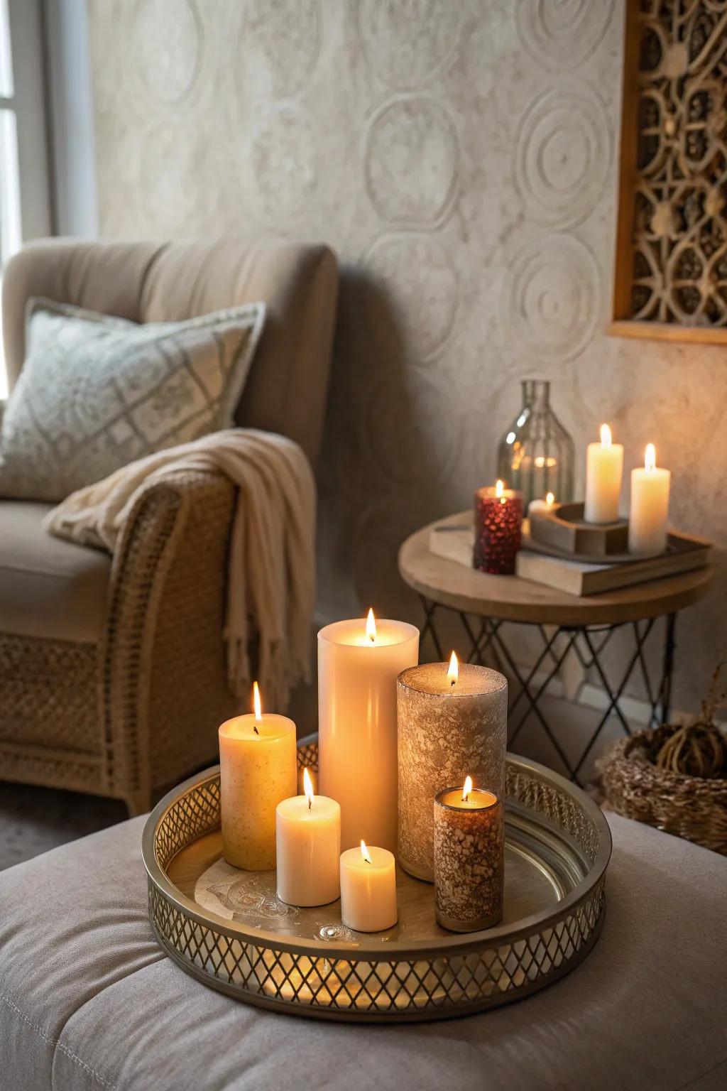 Fill your space with the warmth of a candle's glow.