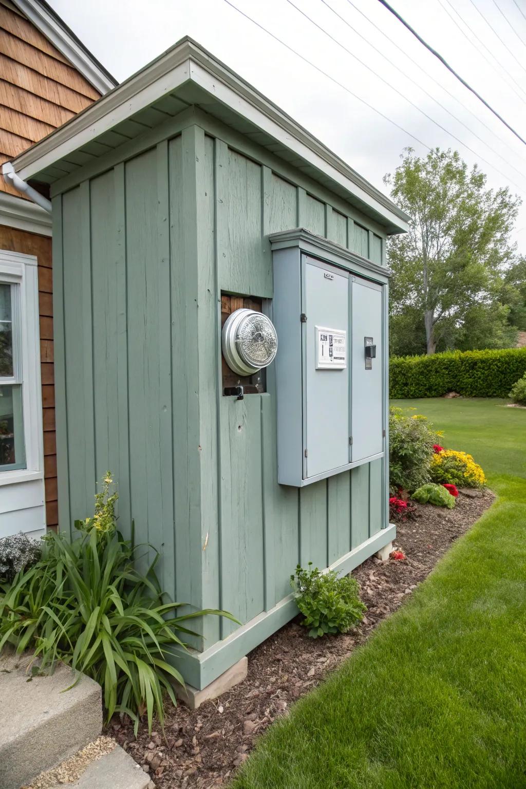 Cabinet-style coverings provide a seamless blend with your home’s exterior.