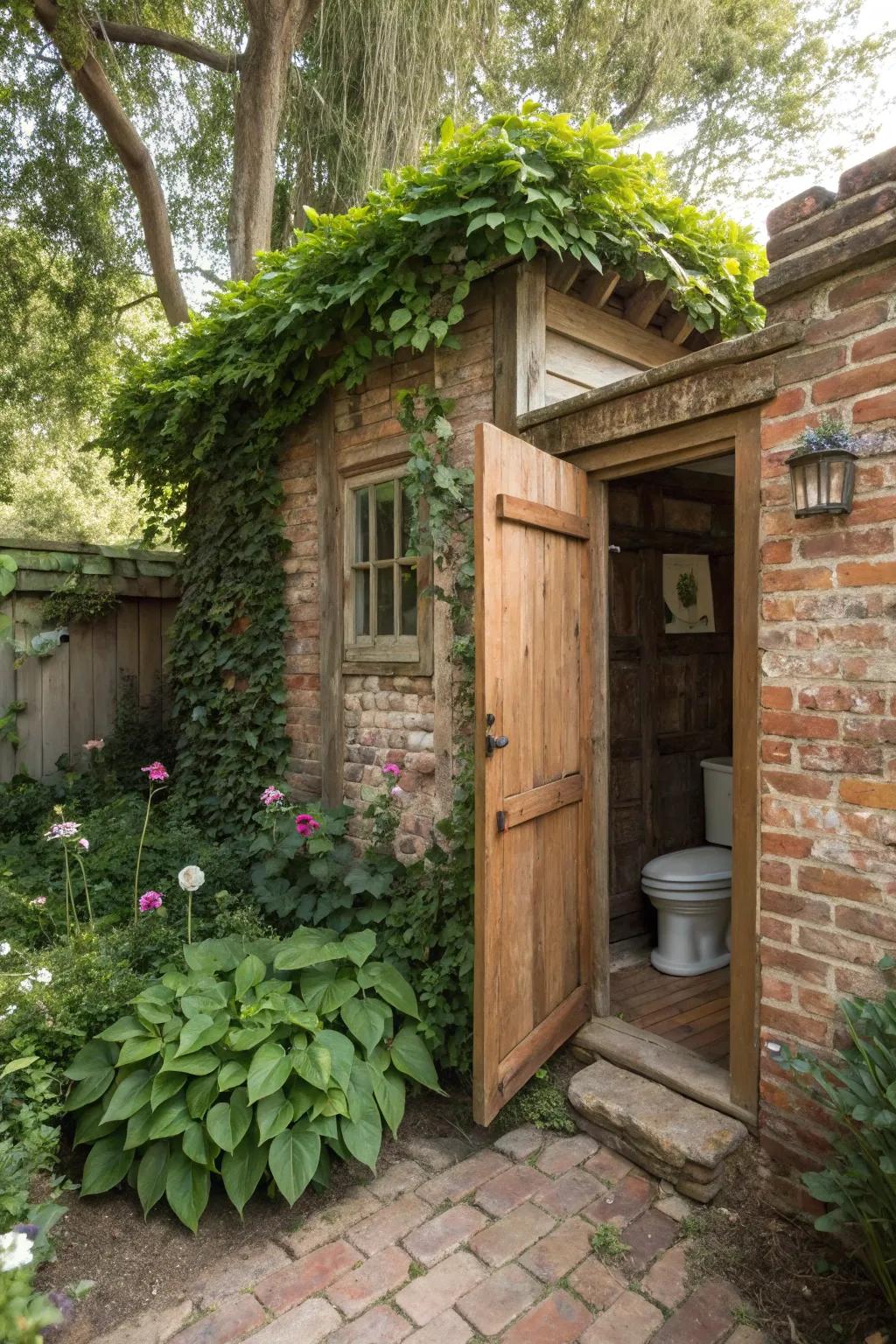 Country-style materials exude charm.