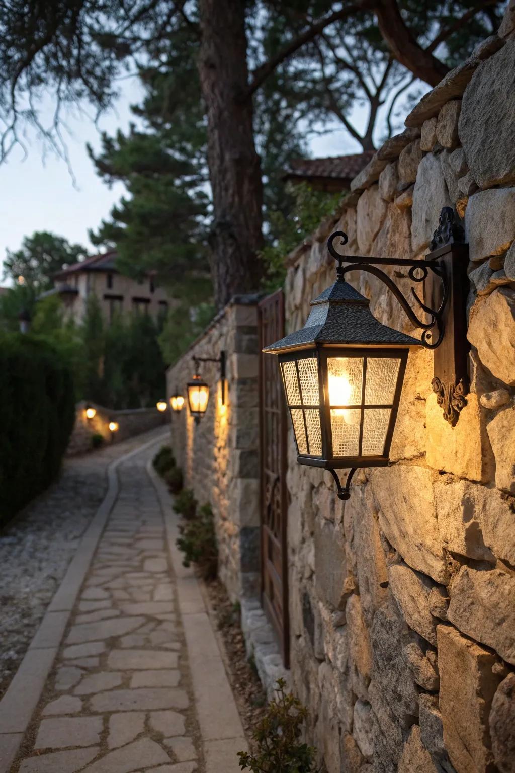 Lantern-type lights contribute classic appeal to countryside environments.