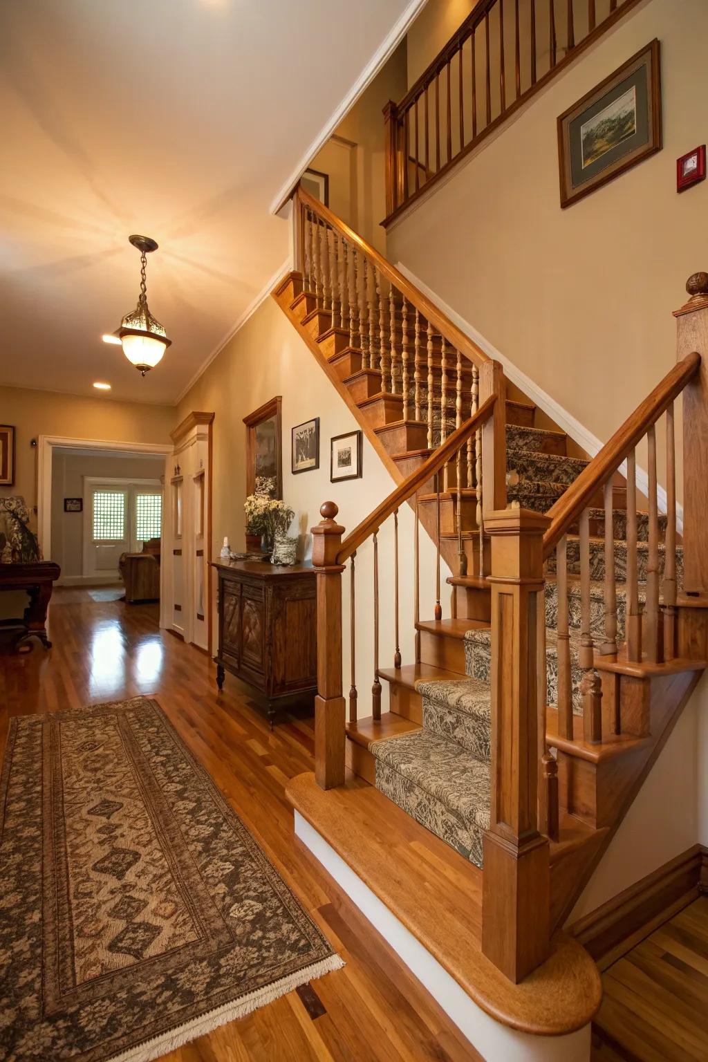 Rich wood tones introduce a slice of nature inside.