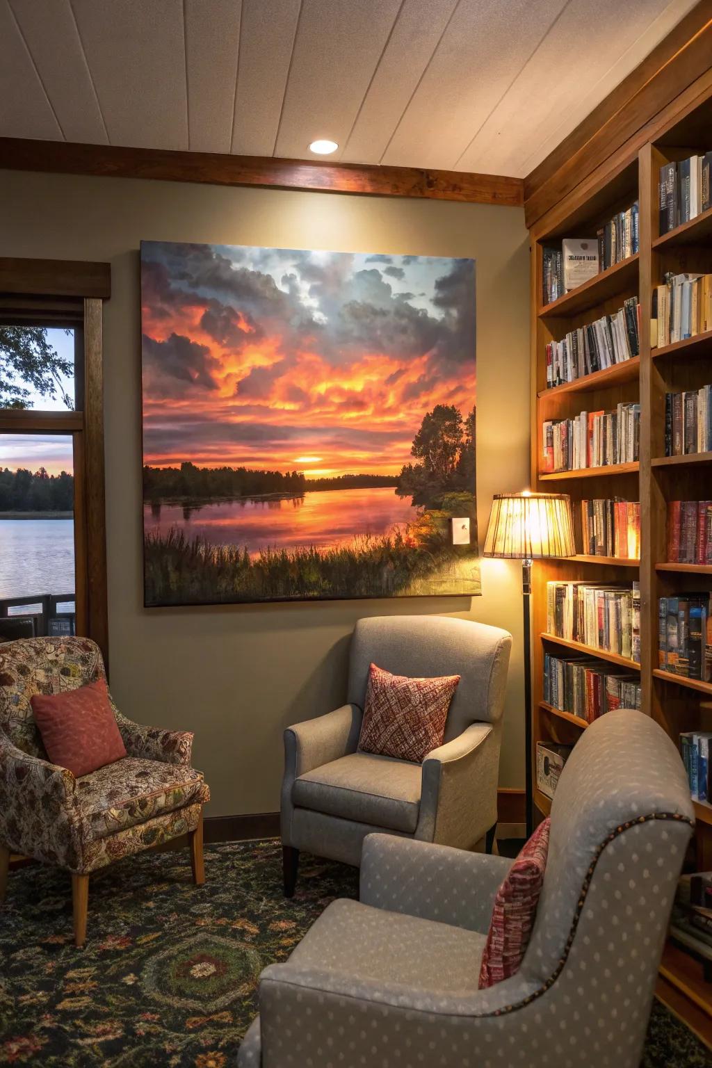 The allure of nature encapsulated on canvas.