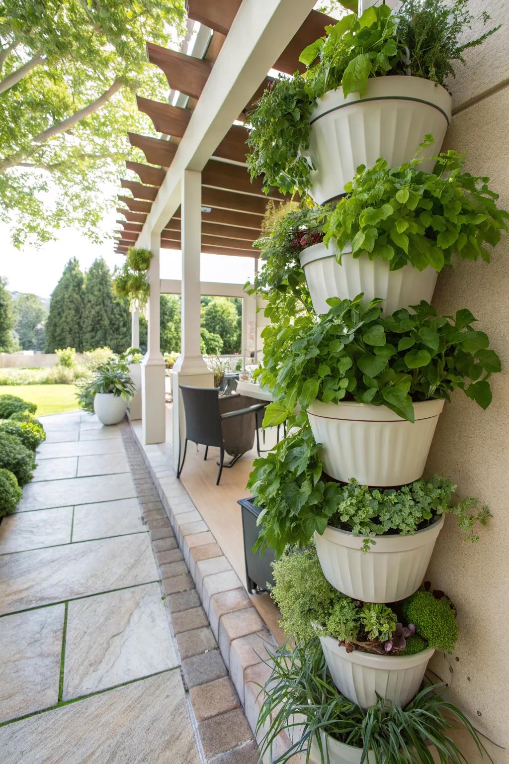 Enhance your patio with a space-maximizing vertical garden.
