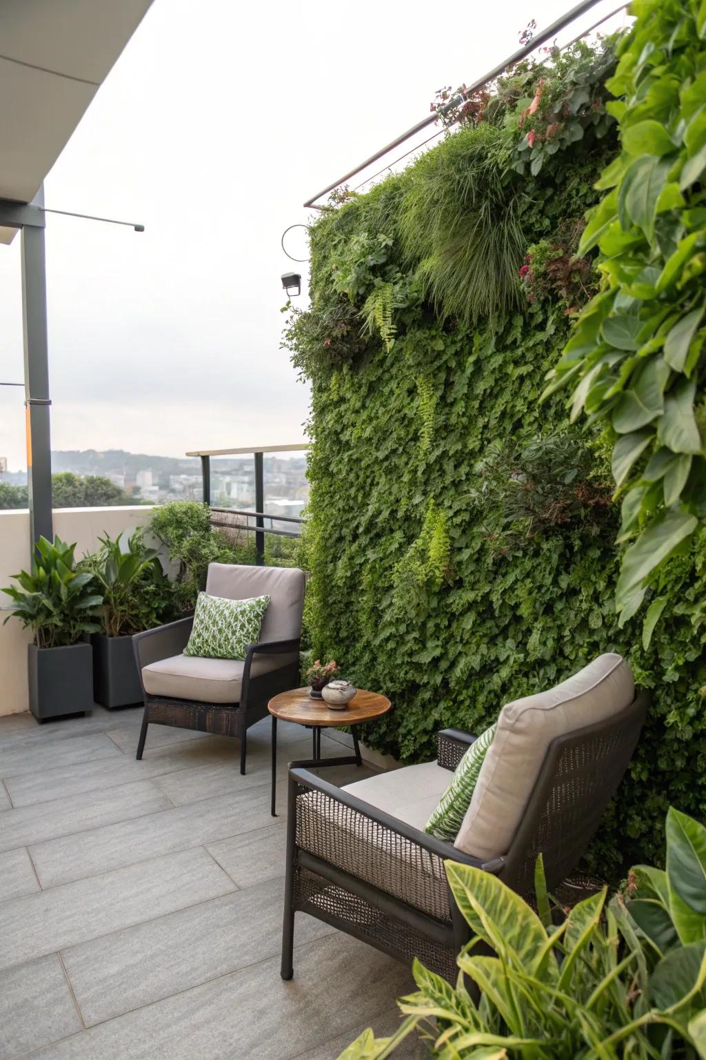 Merge nature and privacy through rich greenery.