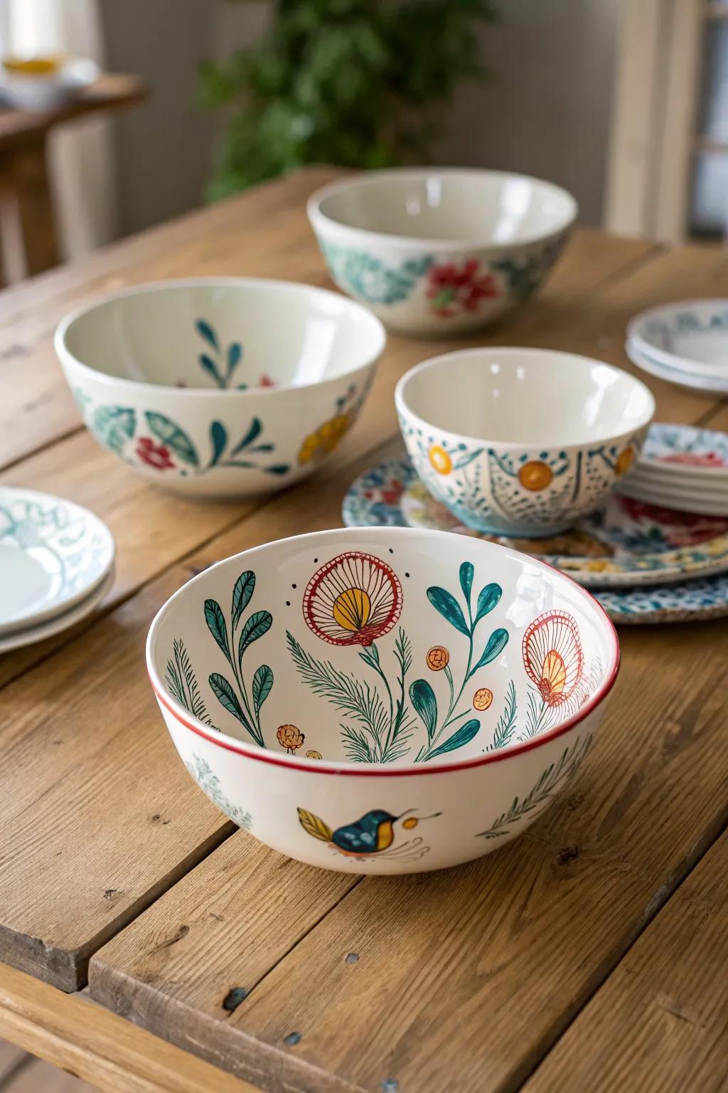 Artistic fine china bowls that elevate every meal.