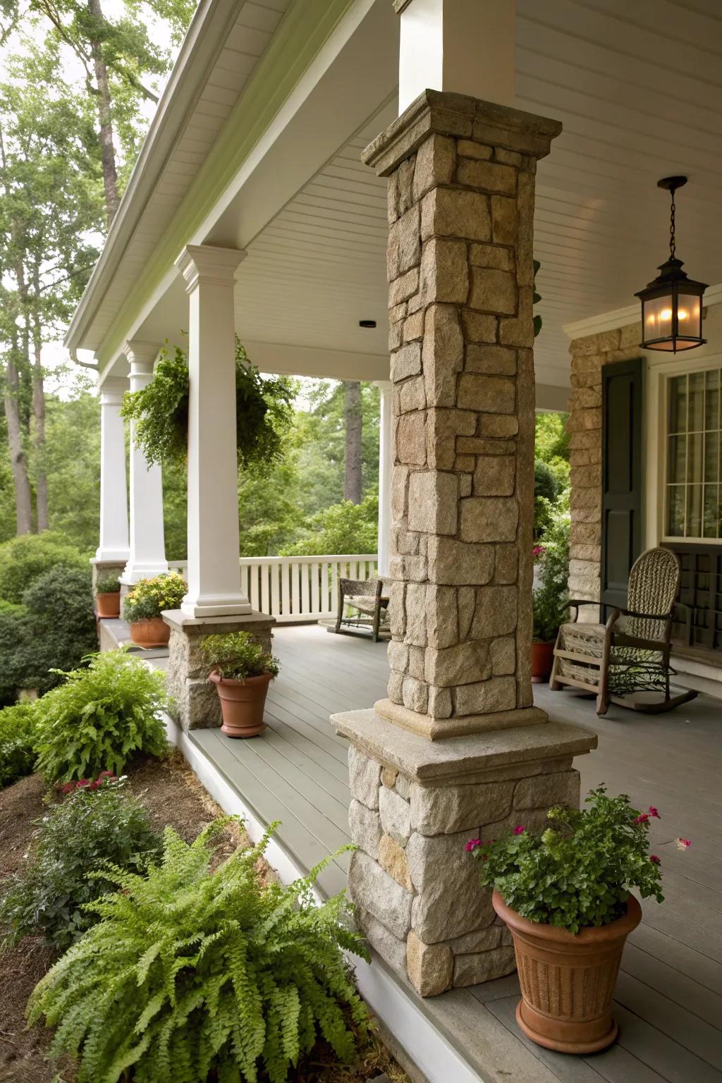 Stone bases add elegance and durability.