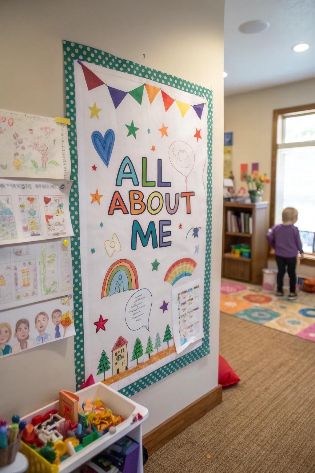 A 'My World' art piece exhibiting a child's individual nature.