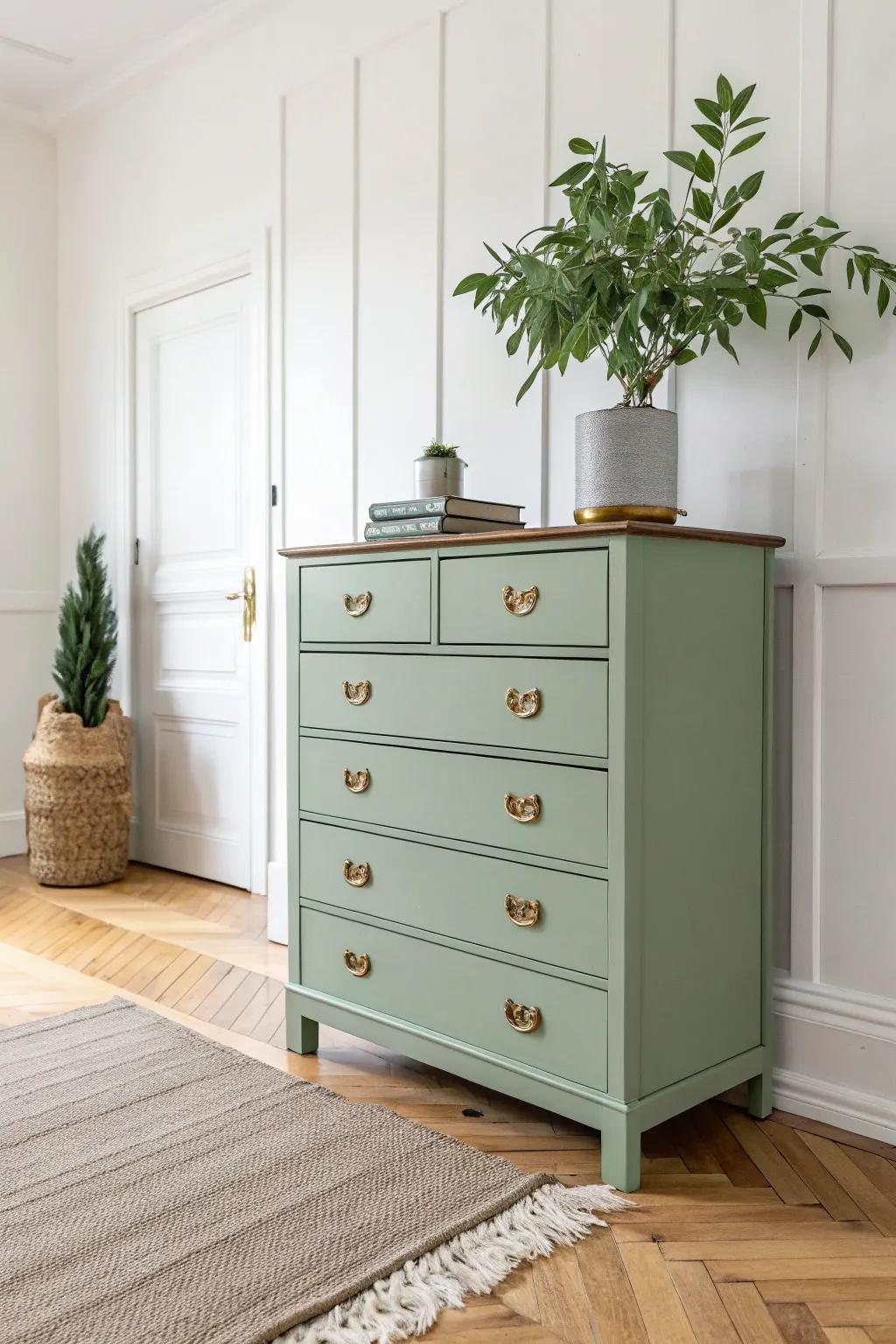Transform old items into treasures with a stylish dresser transformation. Appreciate the skill of giving new life to old items!