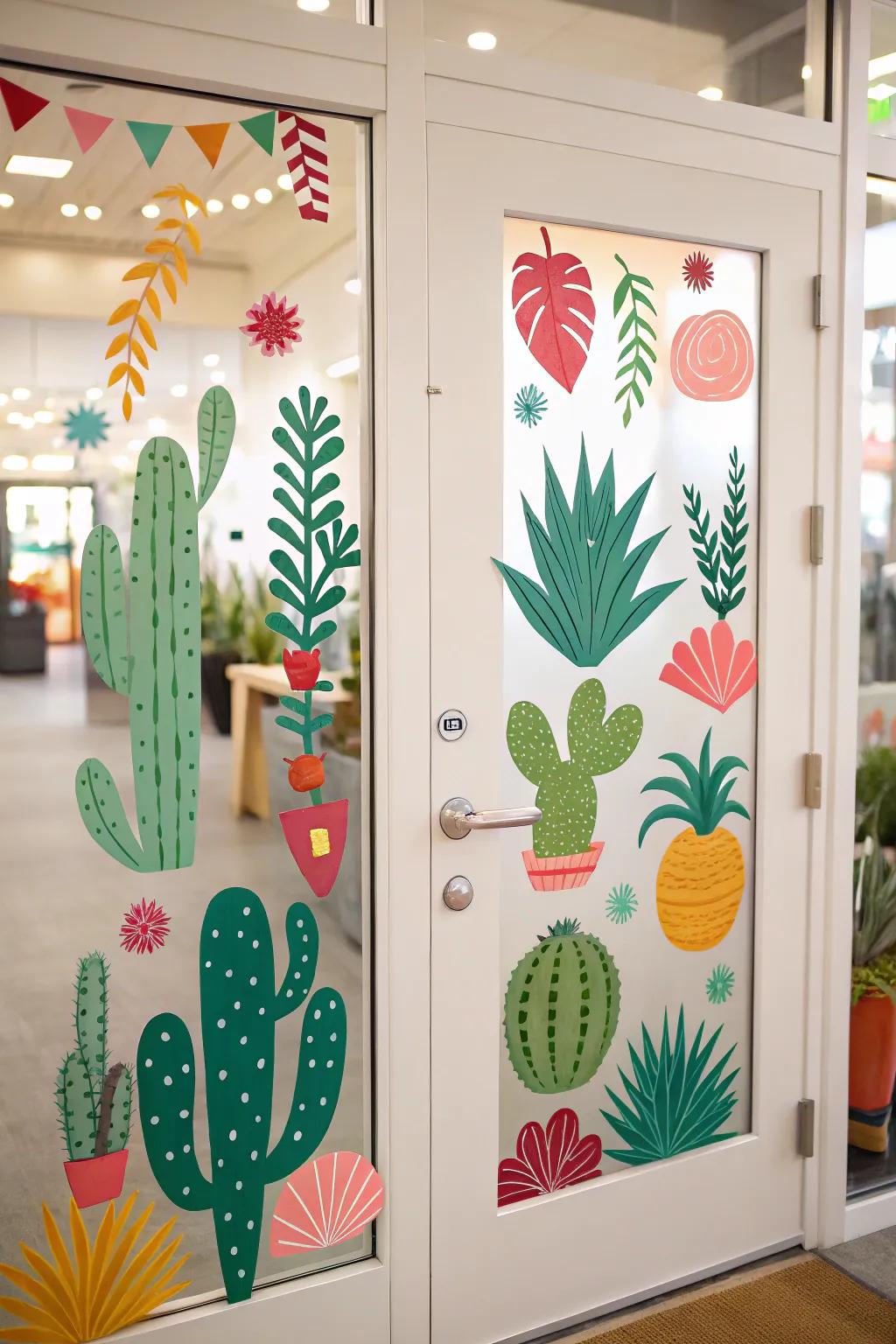 A whisper of greenery featuring elegant echeveria motifs.