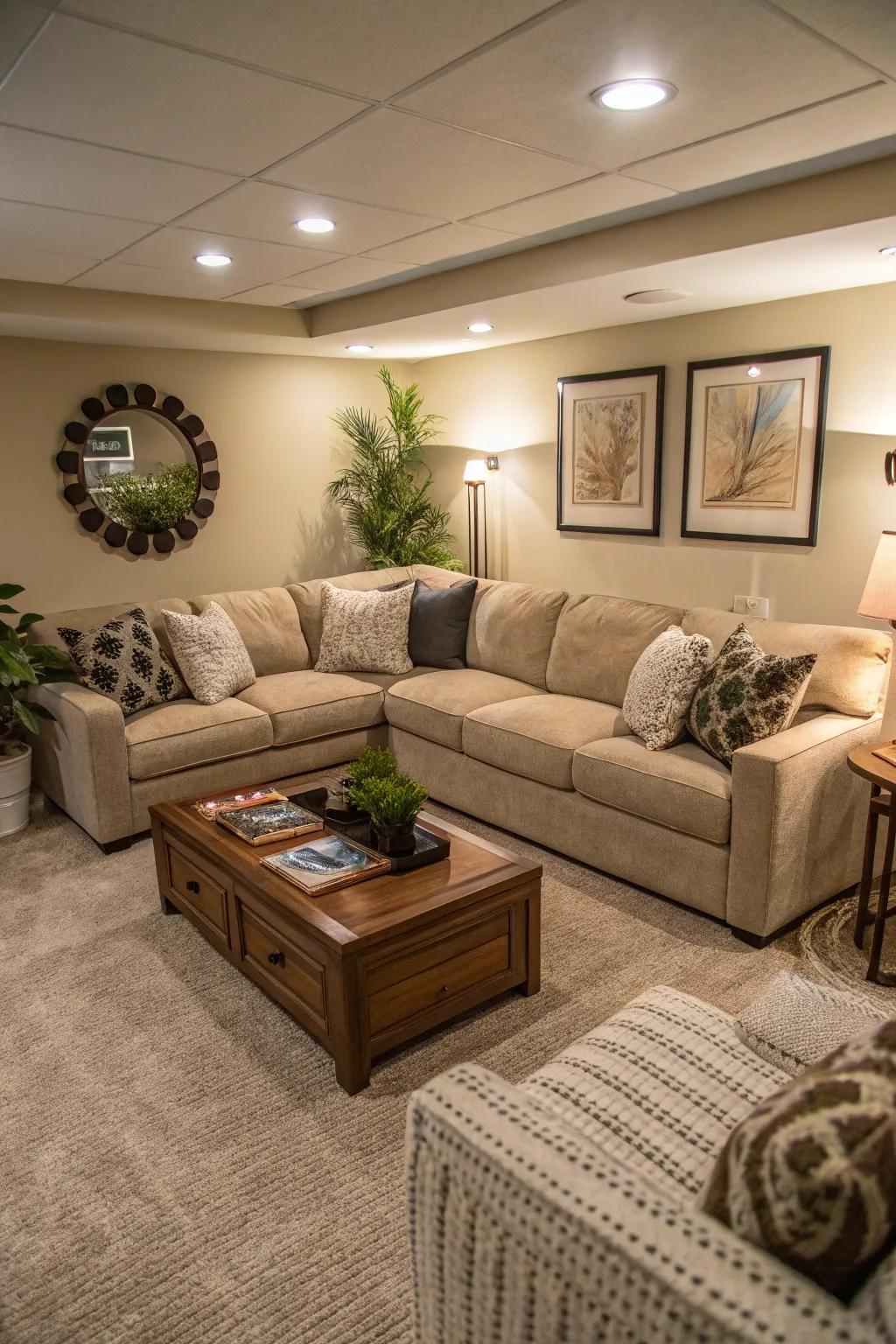 Sectional sofas optimize corner spaces beautifully.