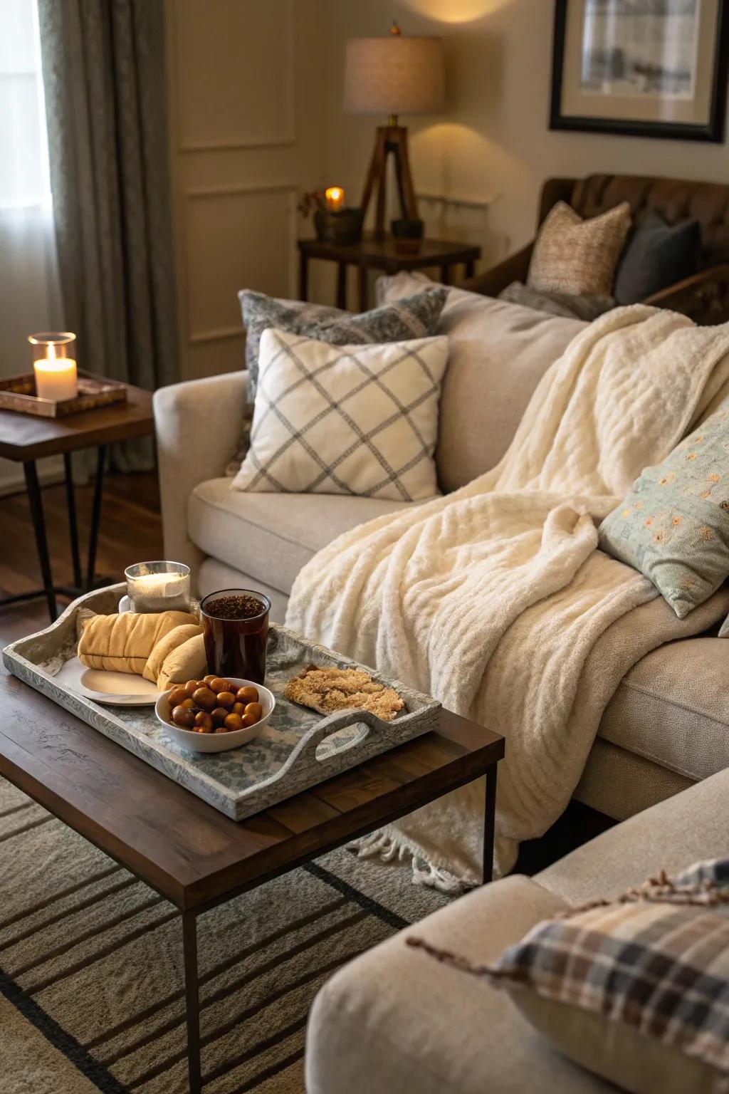 Redesign your lounge into a loving picnic location.