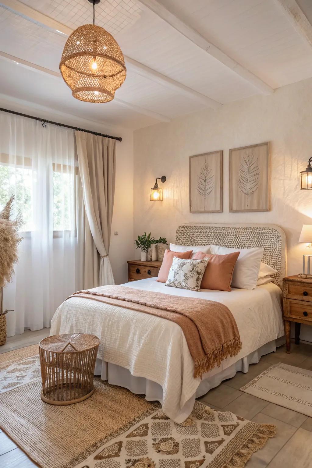 Warm colors envelop the area with peace and relaxation.