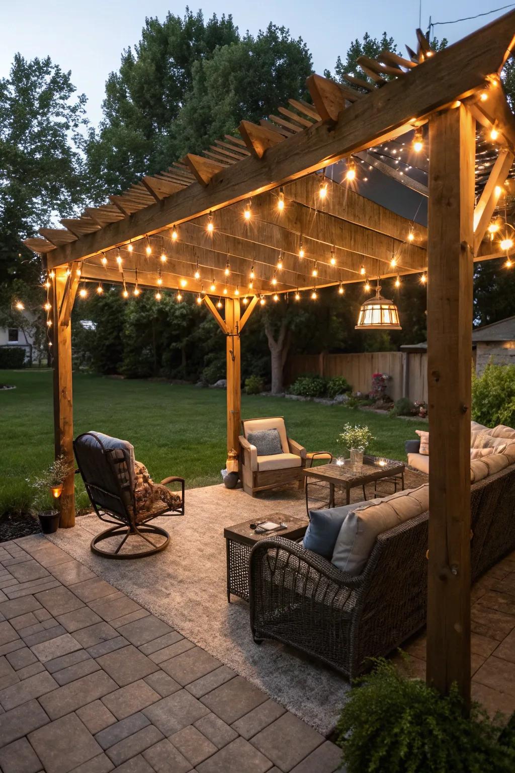 Redefine your patio into an evening sanctuary with optical illumination.