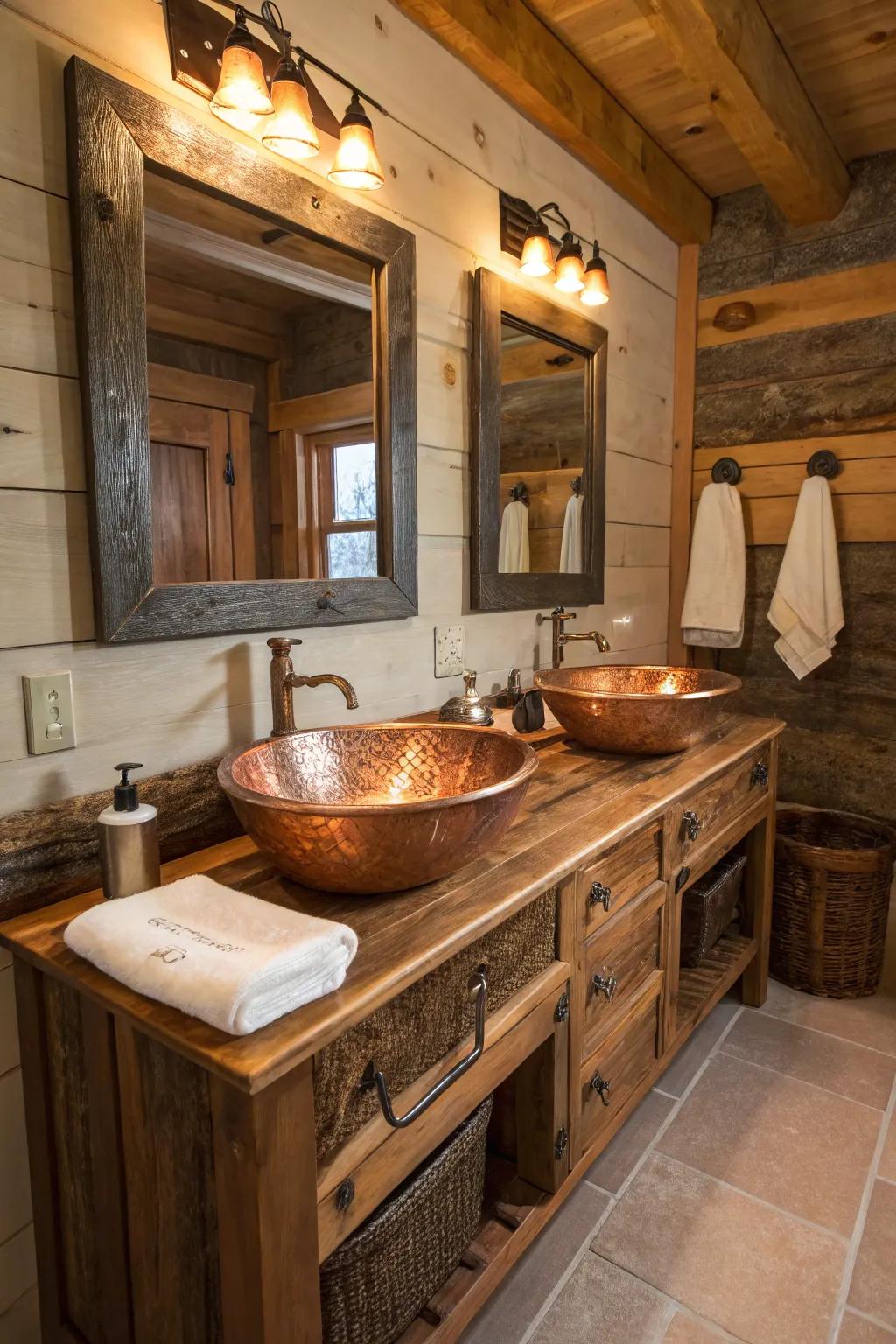 With copper sinks, your space will feel warm and fashionable.