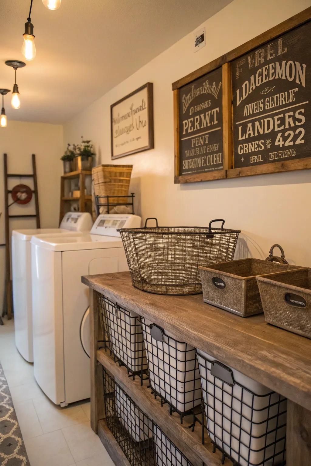 Classic decorative components enrich the washing space with nostalgic appeal.