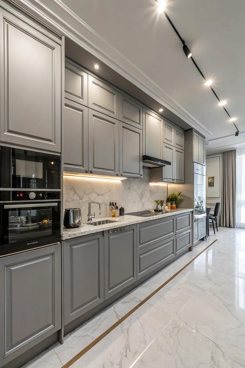 Painted paneling delivers a modern and refined look.