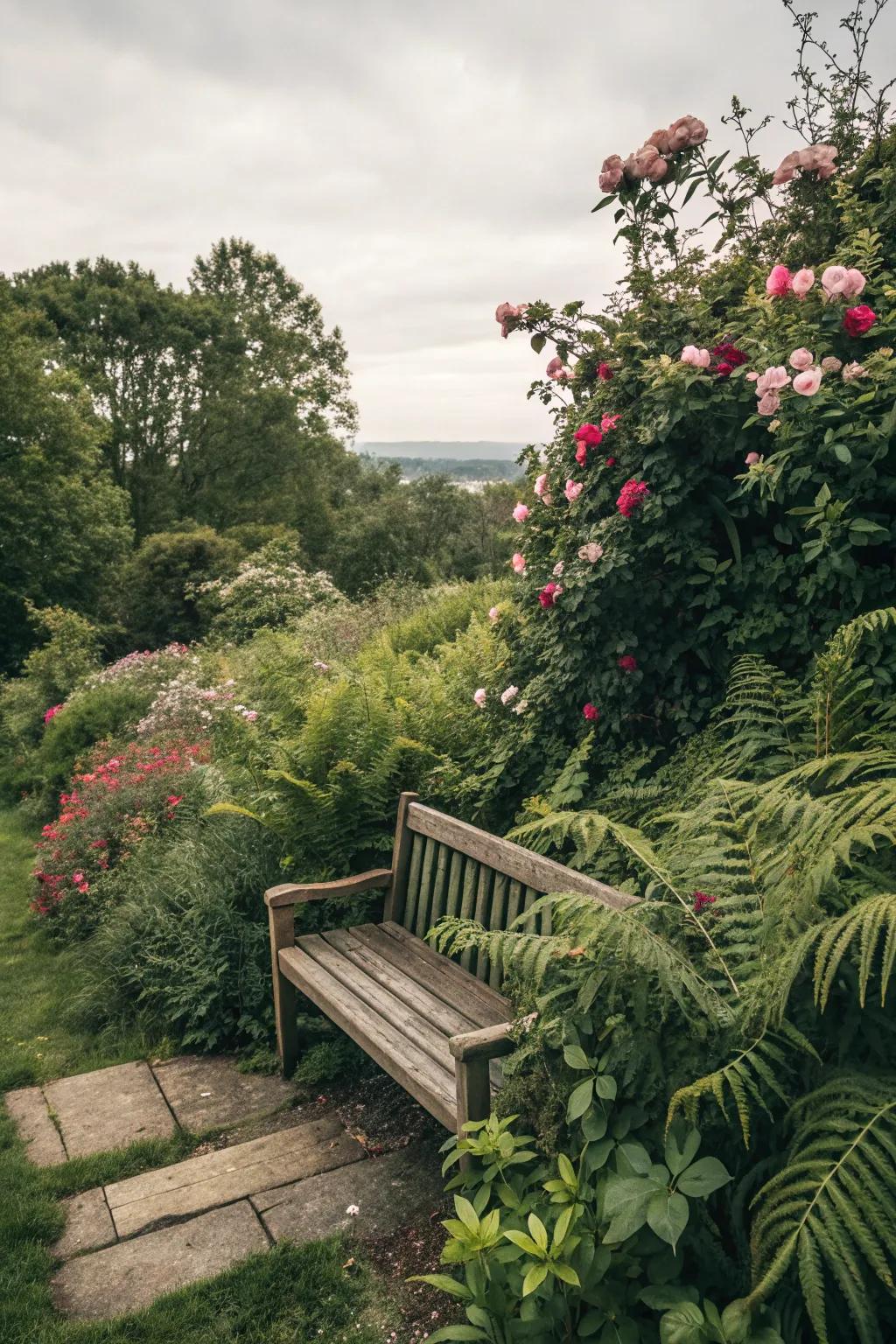 Discover peace in a concealed garden corner.