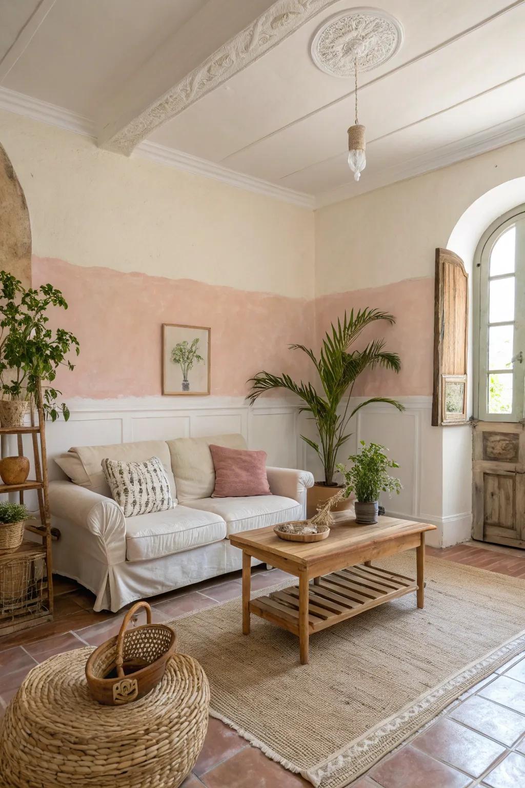 A gentle color scheme for a tranquil atmosphere.
