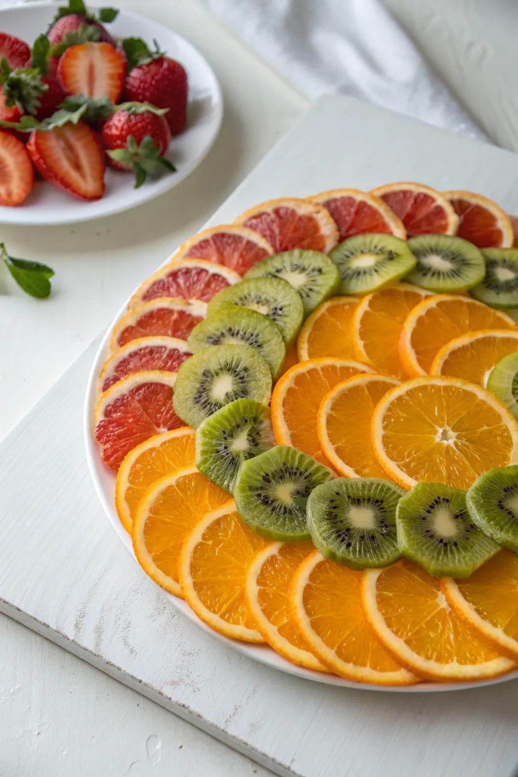 Artistic fruit patterns that captivate the eye.