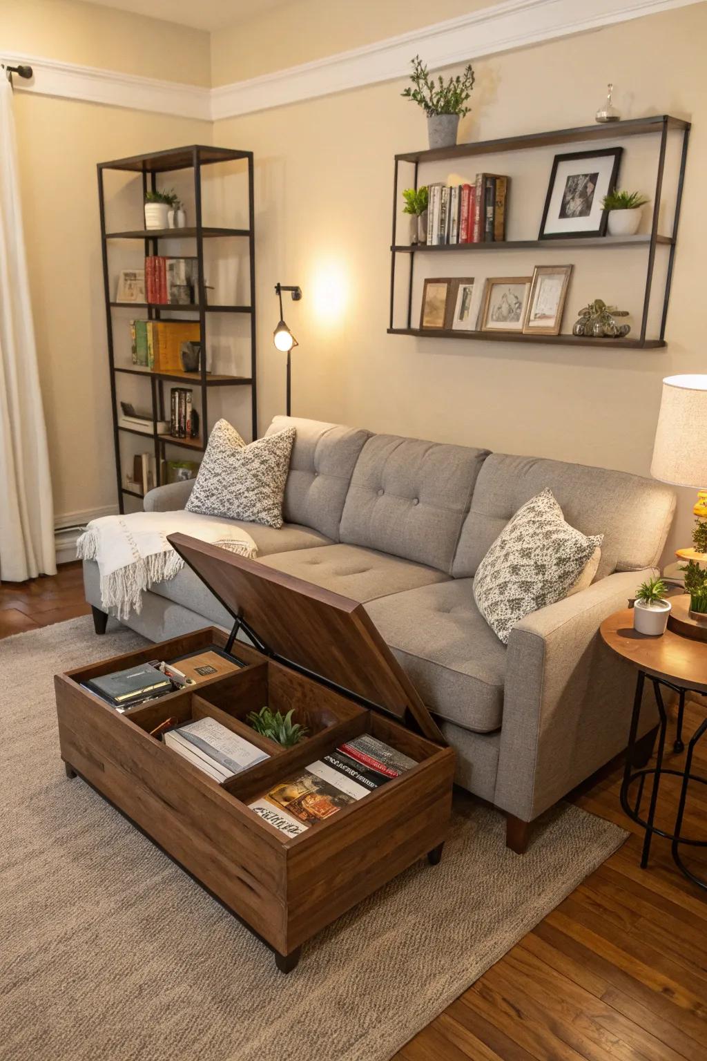 Furniture with multiple functionalities enhances the value of limited areas.