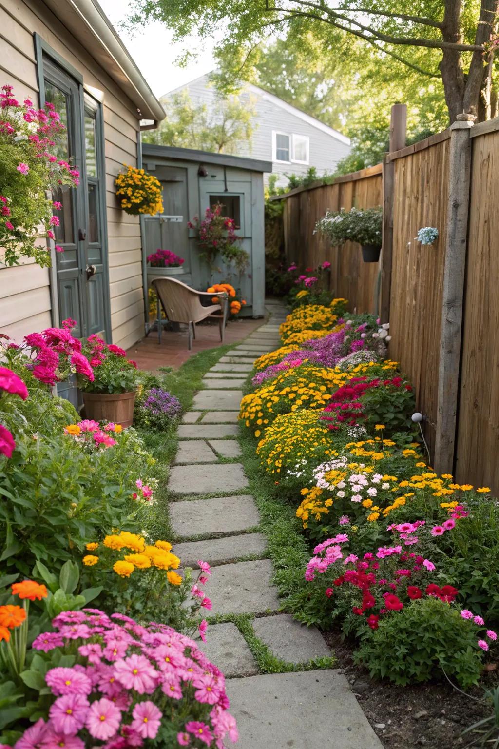 Beautify your pathways with a lively floral perimeter.