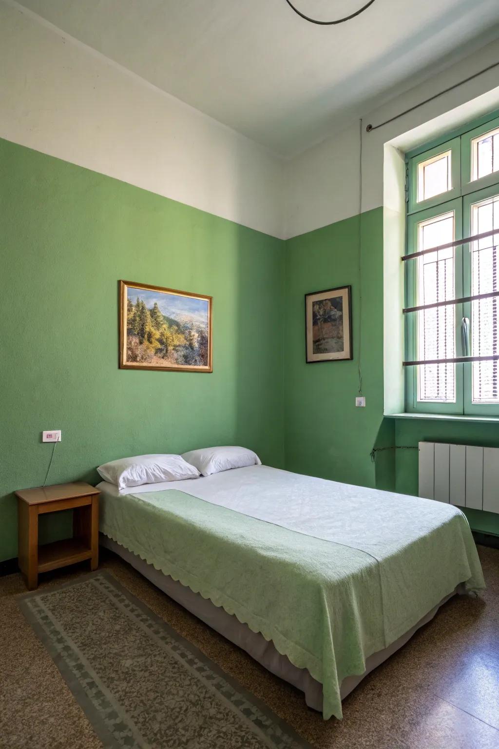 Streamlined decor enhances the serenity of verdant walls.