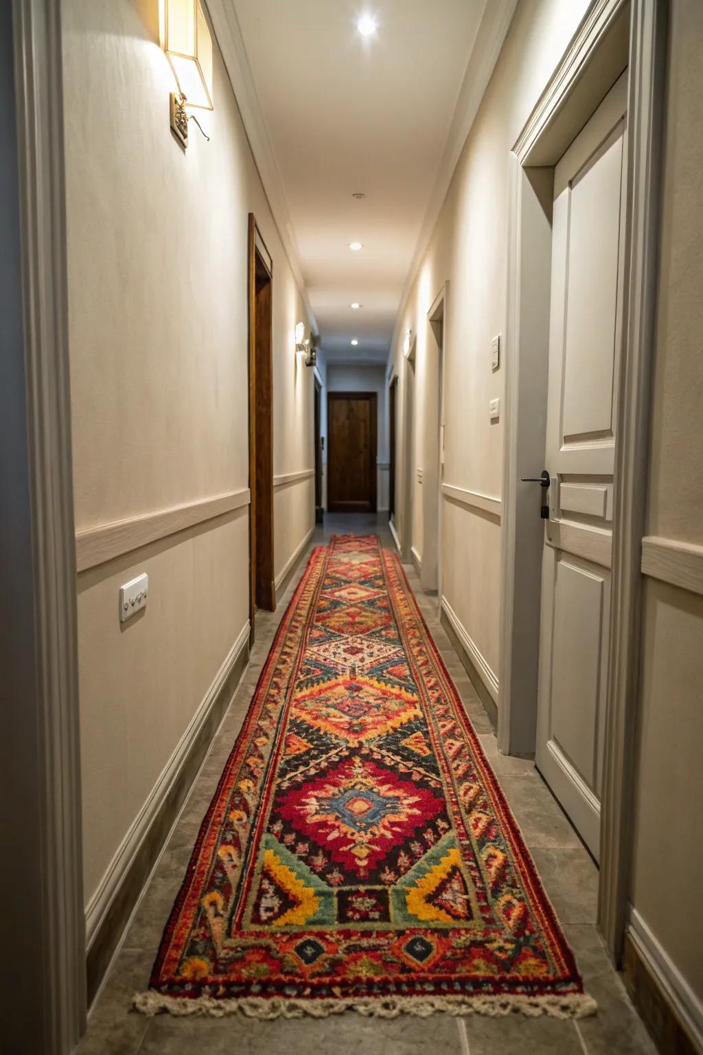 Aisle carpets excel in adding warmth and panache to constricted hallways.