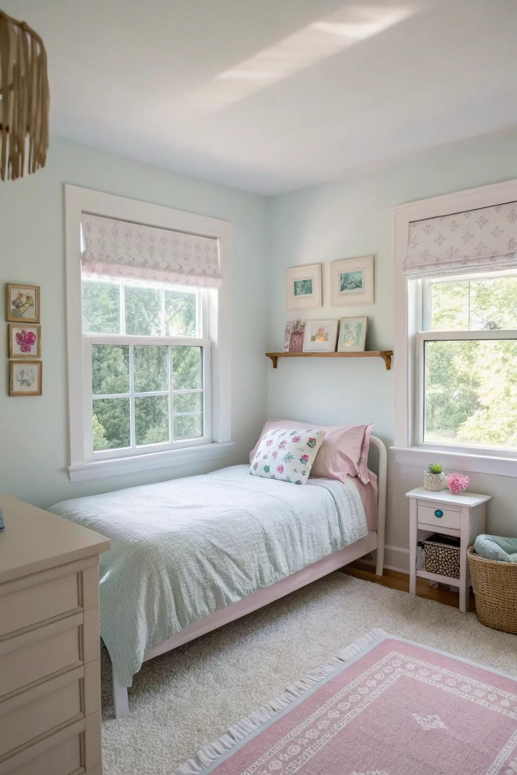 Light colors can trick the eye into perceiving a larger, more radiant area.