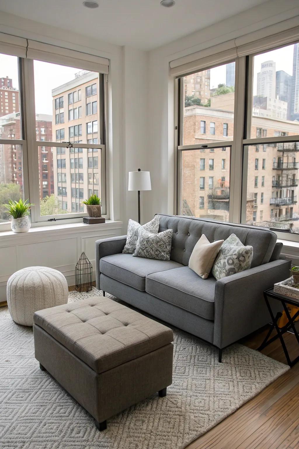 Versatile furniture is essential if you're living in a small space.