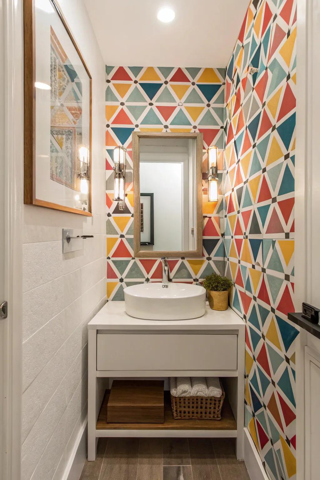 Striking wall finishes incorporate elegance and charm.