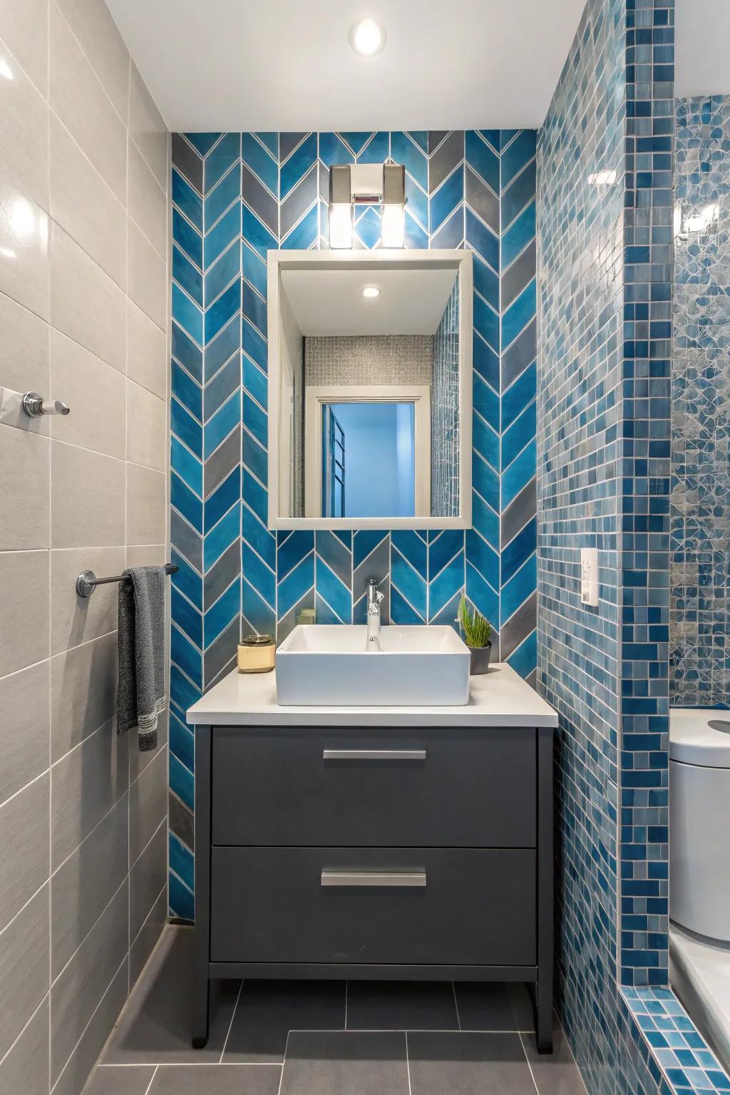 Strong colors can transform the vibe of your powder room.