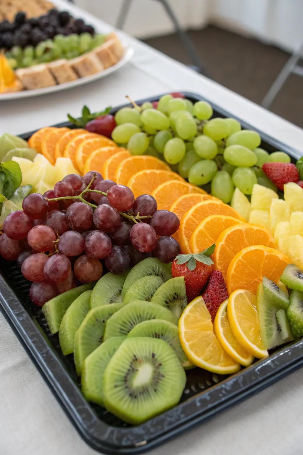 A rainbow of fruits, offering a feast for the eyes and palate.