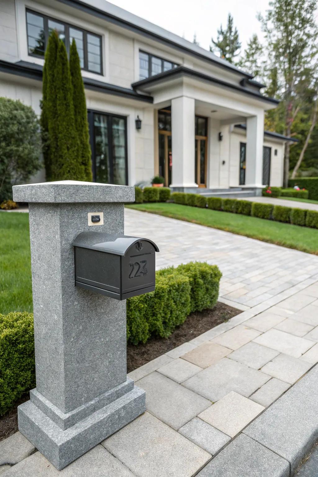 Marble mailboxes unite sophistication with durability.