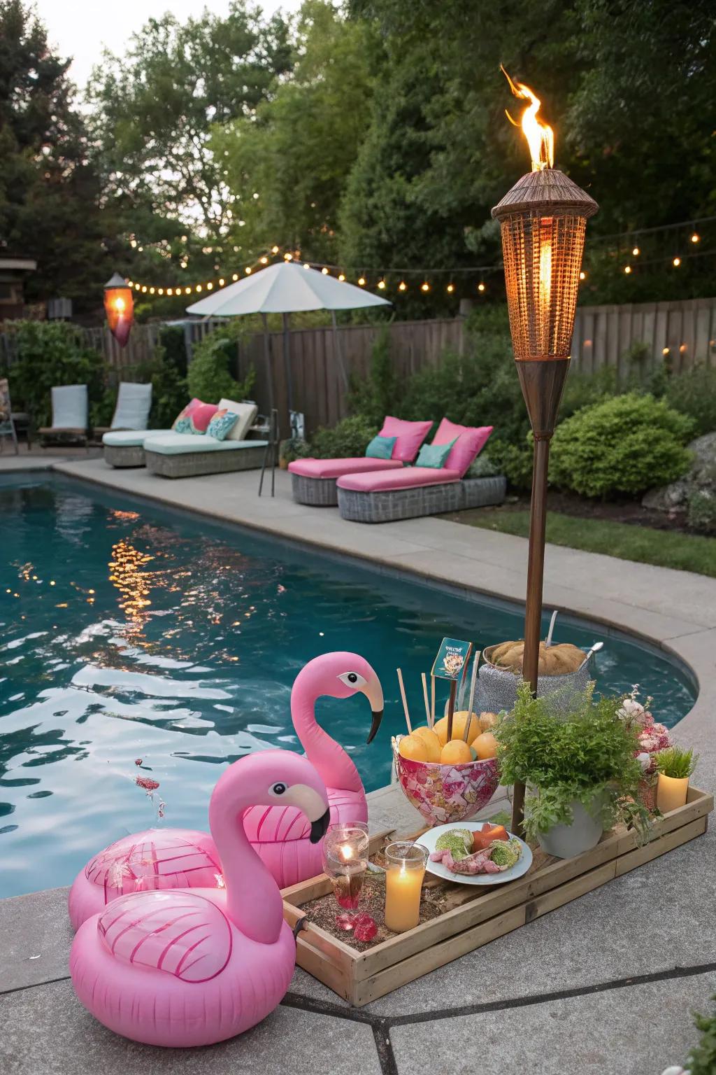 Transform your backyard into a poolside haven for an exhilarating summer gathering.