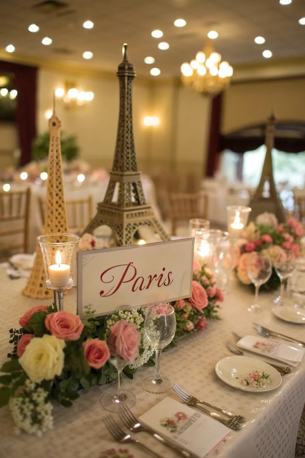 Globally inspired table names add a sense of adventure to your function.