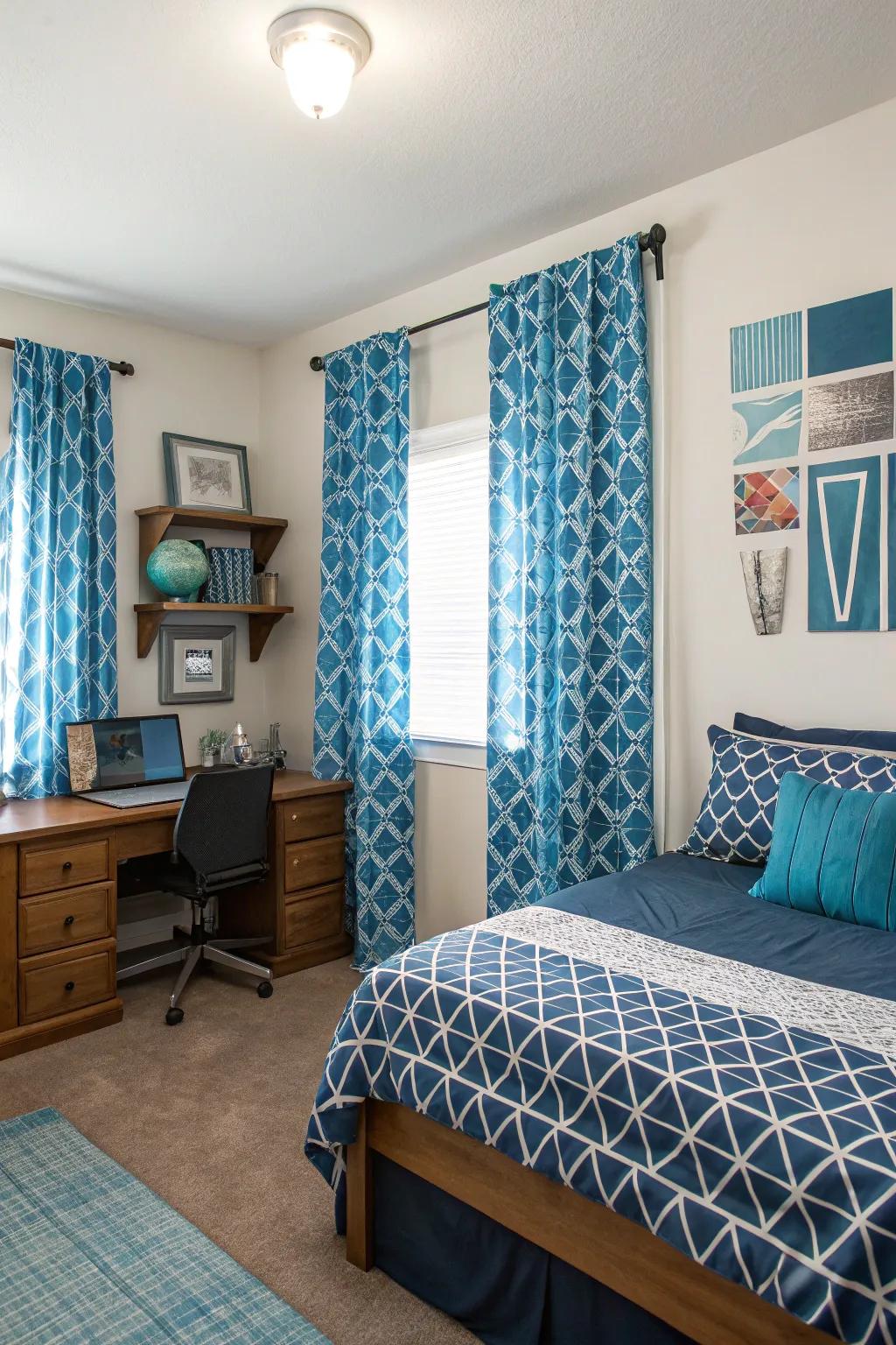 Geometric designs contribute a dynamic aspect to any space.