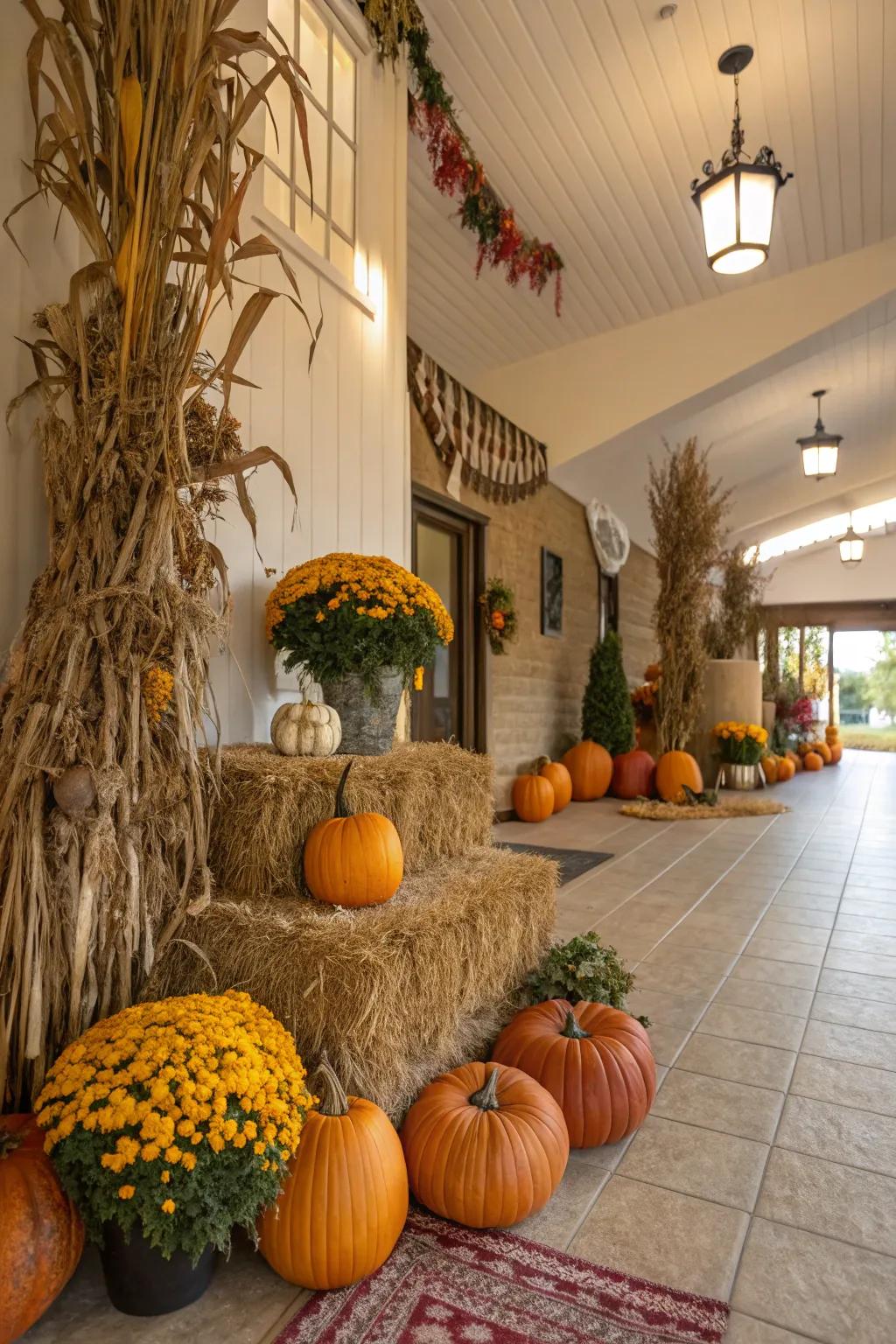 Transport the seasonal harvest inside with delightful decorations.